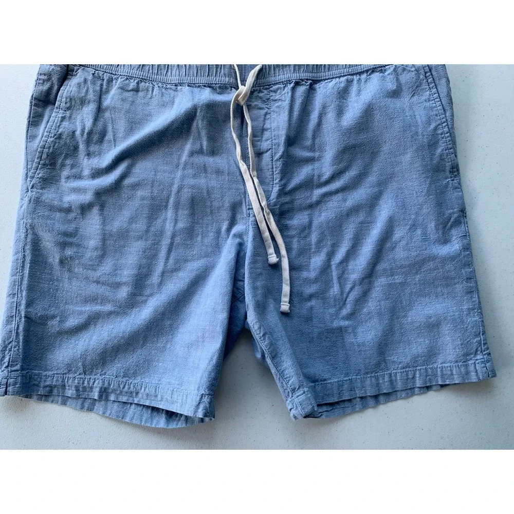 Banana Republic Chino Shorts Men's XL Blue Cotton Drawstring Elastic Pockets